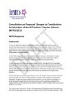 Consultation: Proposed Changes to Contributions for Members of the NITPS