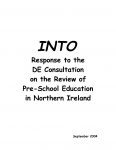 DE Consultation on the Review of Pre-School Education in NI