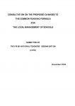 Proposed Changes to Common Funding Formula for Local Management of  Schools
