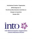 Response to NI Assembly Education Committee Changes to Inspections