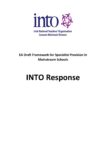 INTO Response to the EA Draft Framework for Specialist Provision in Mainstream Schools