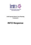 INTO Response to the Draft Special Schools Area Planning Framework