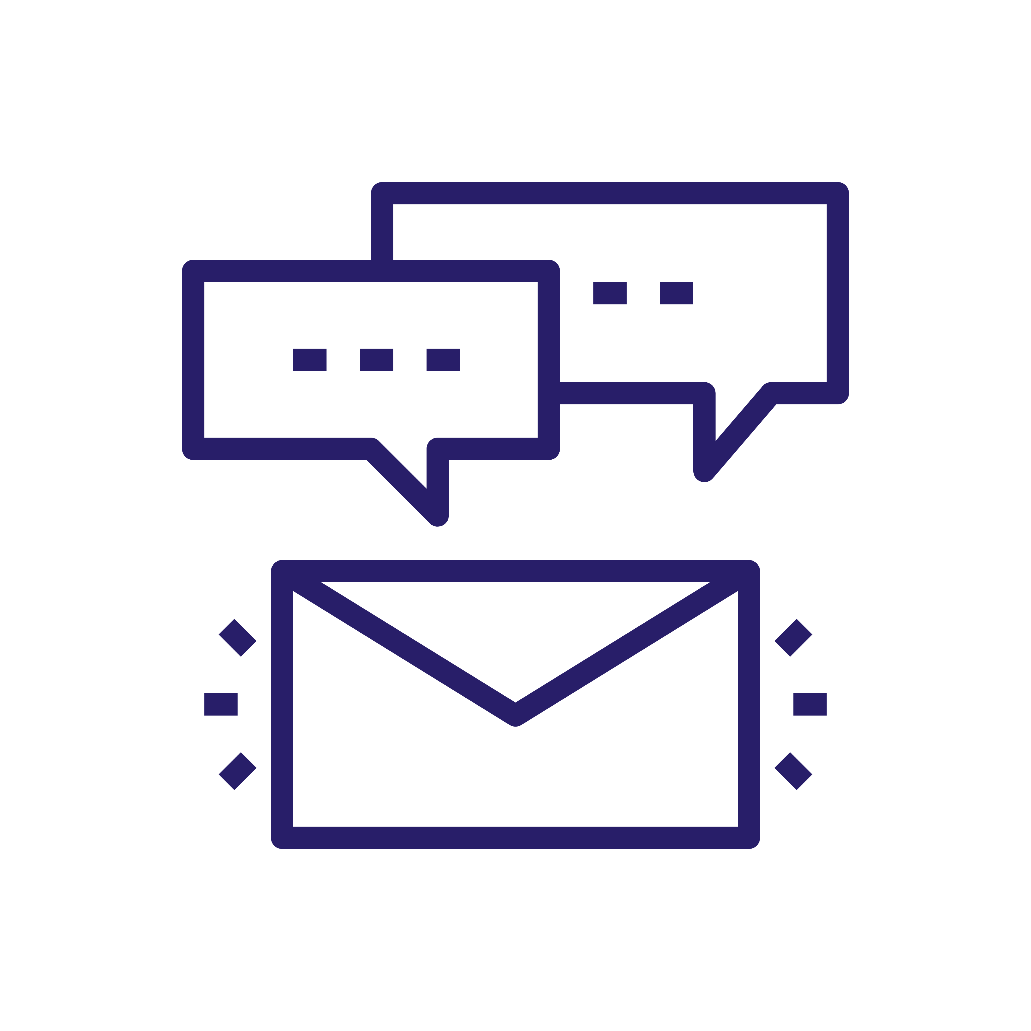 icon chat by email