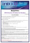 2019-20: Bulletin 3 – INTO Directive: ETI Advice to Members