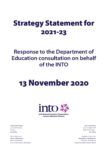 INTO response to consultation on Department of Education’s Strategy Statement for 2021-2023